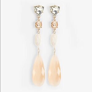 ✨HP✨Stone & Pearl Linear Drop Earrings✨